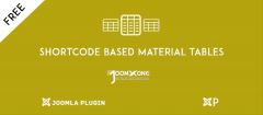 Joomla Shortcode Based Material Tables Extension